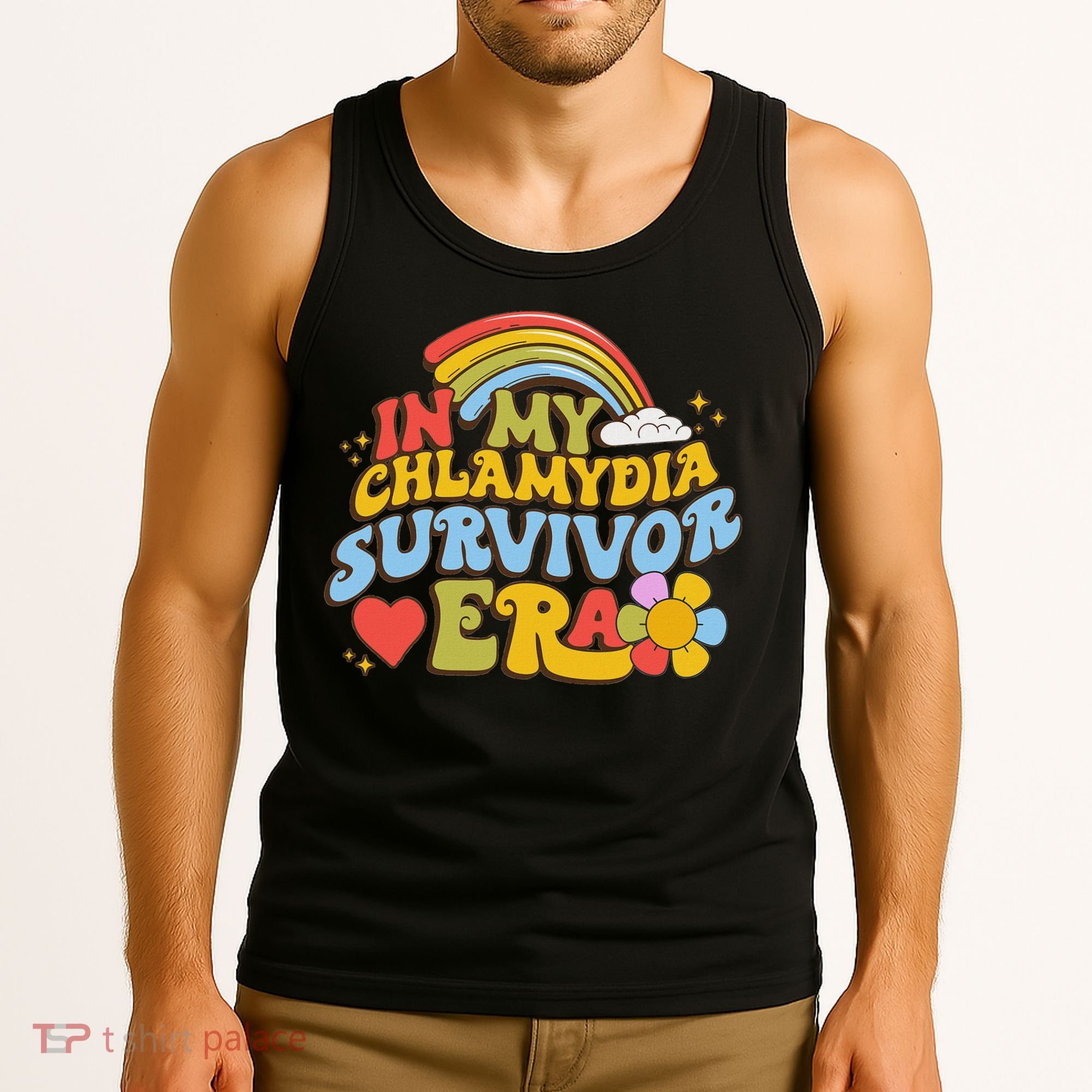 In My Chlamydia Survivor Era Funny Inappropriate Tank Top