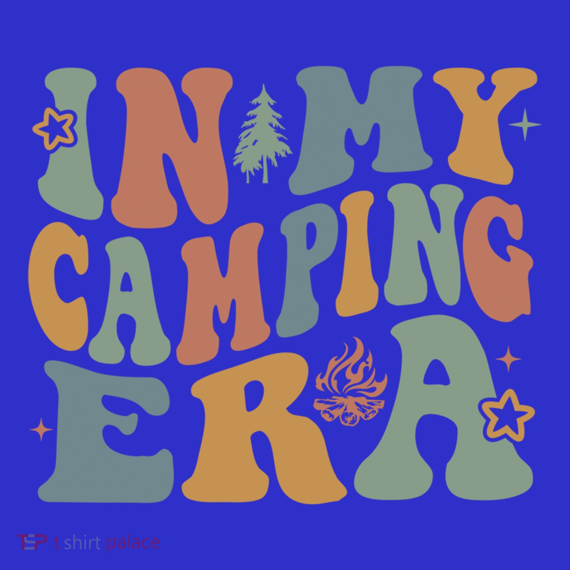 In My Camping Era Retro Wavy Groovy Style For Camper Gift T-Shirt