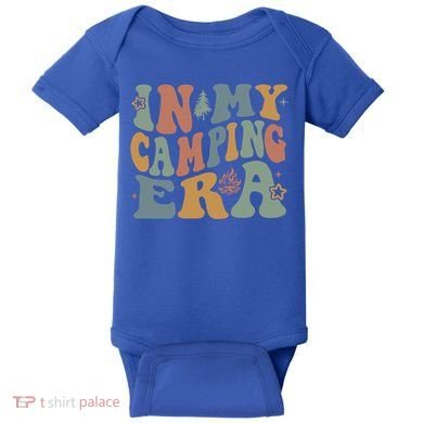 In My Camping Era Retro Wavy Groovy Style For Camper Gift Baby Bodysuit