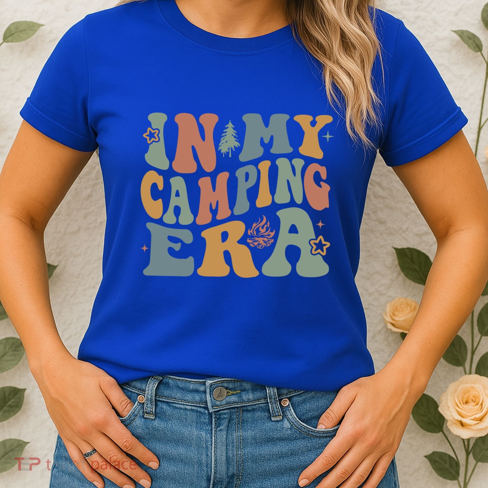 In My Camping Era Retro Wavy Groovy Style For Camper Gift Women's T-Shirt