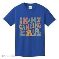In My Camping Era Retro Wavy Groovy Style For Camper Gift Kids T-Shirt thumb 0