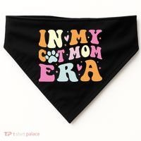 In My Cat Mom Era Cute Cat Mom USA-Made Doggie Bandana thumb 0