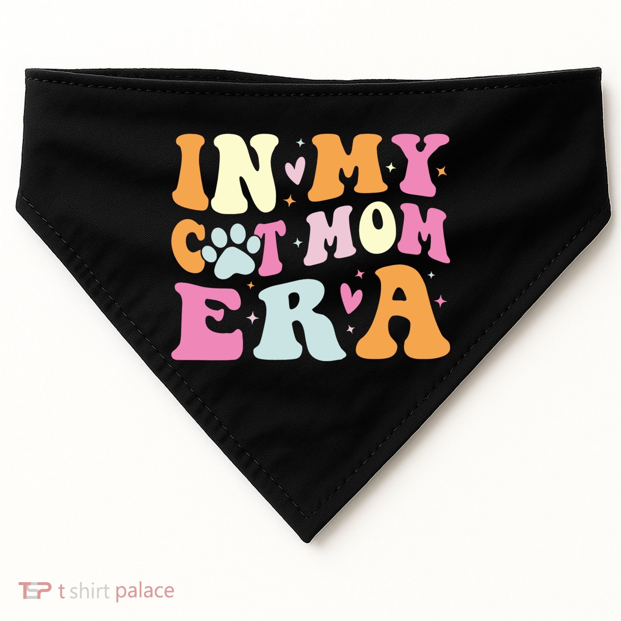 In My Cat Mom Era Cute Cat Mom USA-Made Doggie Bandana