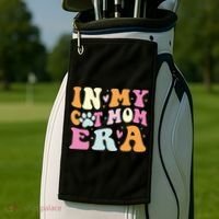 In My Cat Mom Era Cute Cat Mom Golf Towel thumb 2