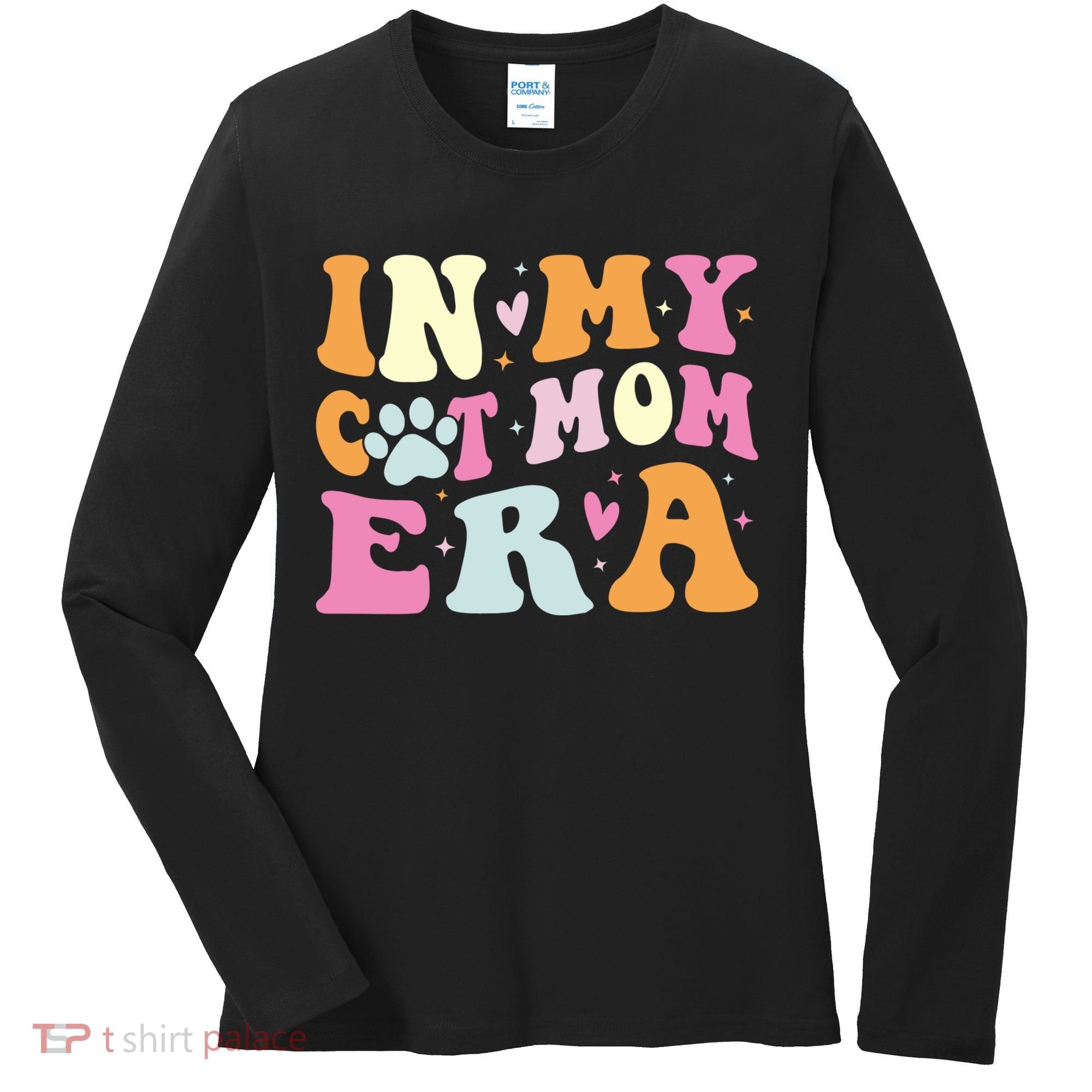 In My Cat Mom Era Cute Cat Mom Women's Long Sleeve Shirt