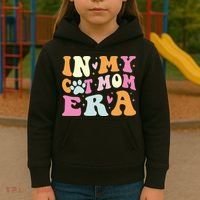 In My Cat Mom Era Cute Cat Mom Kids Hoodie thumb 3