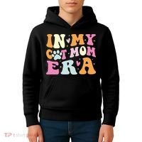 In My Cat Mom Era Cute Cat Mom Kids Hoodie thumb 4