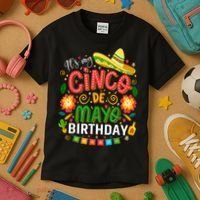 ItS My Cinco De Mayo Birthday Funny Cinco De Mayo Birthday Kids T-Shirt thumb 3