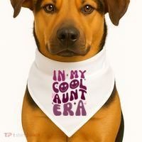 In My Cool Aunt Era Cute Gift USA-Made Doggie Bandana thumb 1