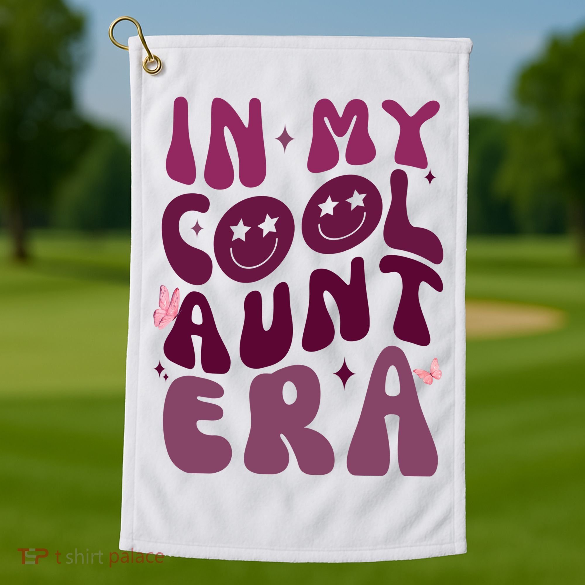 In My Cool Aunt Era Cute Gift Golf Towel