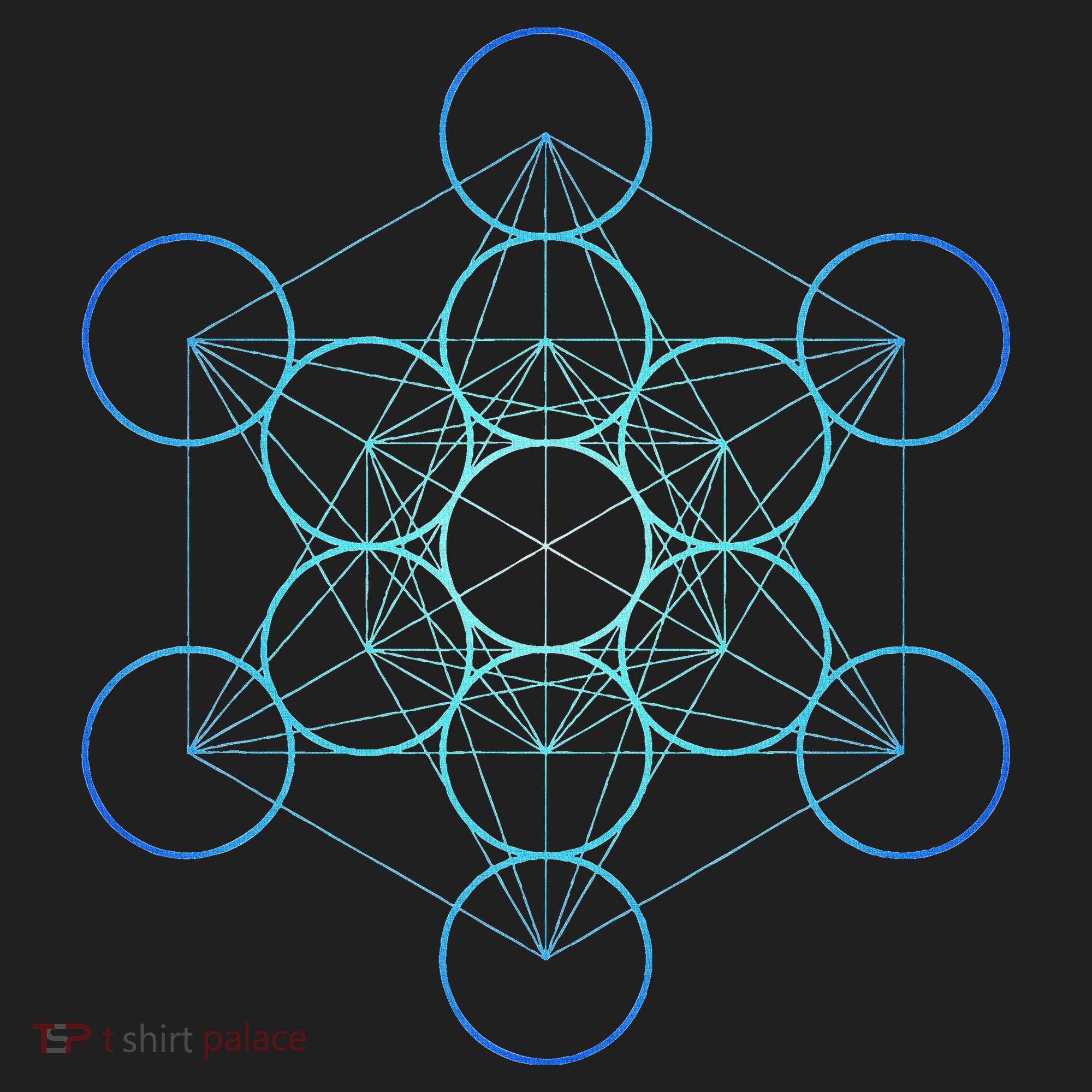 Indigo MetatronS Cube Sacred Geometry Women's Sweatshirt