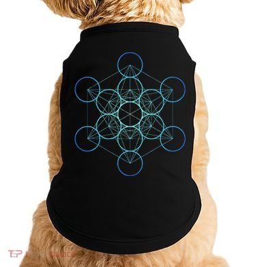 Indigo MetatronS Cube Sacred Geometry Doggie Tank