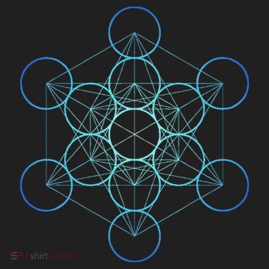 Indigo MetatronS Cube Sacred Geometry Five-Panel Snapback Cap