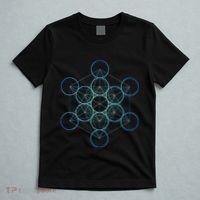Indigo MetatronS Cube Sacred Geometry T-Shirt thumb 5