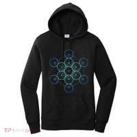 Indigo MetatronS Cube Sacred Geometry Women's Hoodie thumb 0