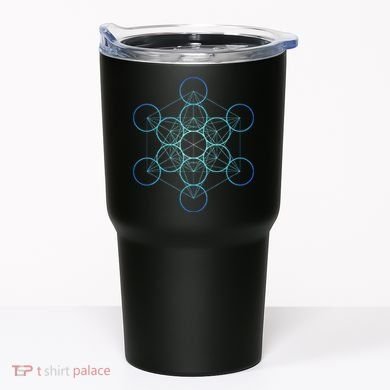 Indigo MetatronS Cube Sacred Geometry Tumbler