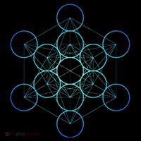 Indigo MetatronS Cube Sacred Geometry Ornament thumb 1