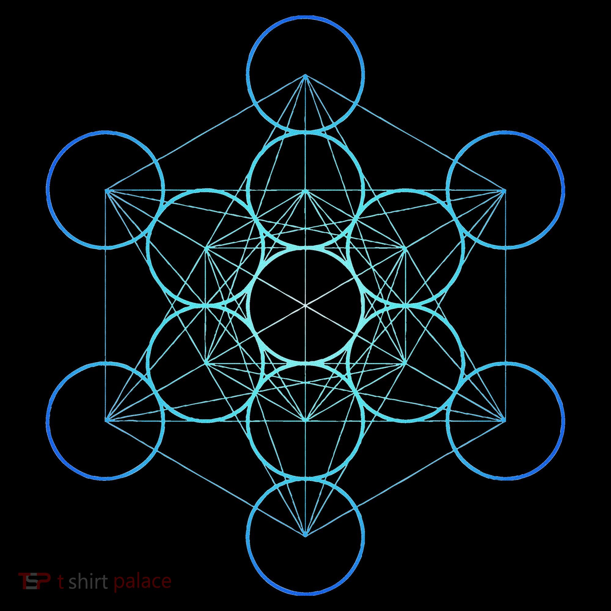 Indigo MetatronS Cube Sacred Geometry Toddler Hoodie