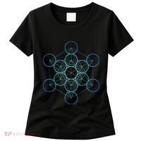 Indigo MetatronS Cube Sacred Geometry Women's T-Shirt thumb 0