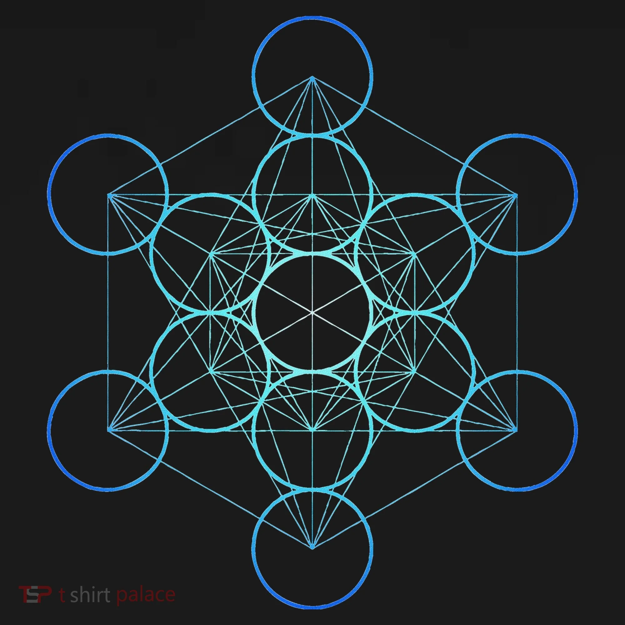 Indigo MetatronS Cube Sacred Geometry Women's T-Shirt