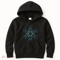 Indigo MetatronS Cube Sacred Geometry Kids Hoodie thumb 0
