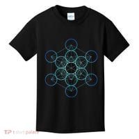 Indigo MetatronS Cube Sacred Geometry Kids T-Shirt thumb 0