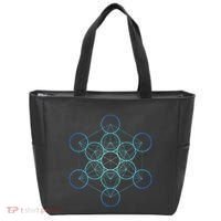 Indigo MetatronS Cube Sacred Geometry Tote Bag thumb 0