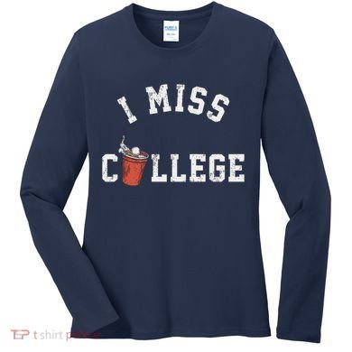 I Miss College Vintage Women's Long Sleeve Shirt