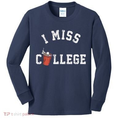 I Miss College Vintage Kids Long Sleeve Shirt