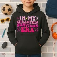 In My Chlamydia Survivor Era Kids Hoodie thumb 2