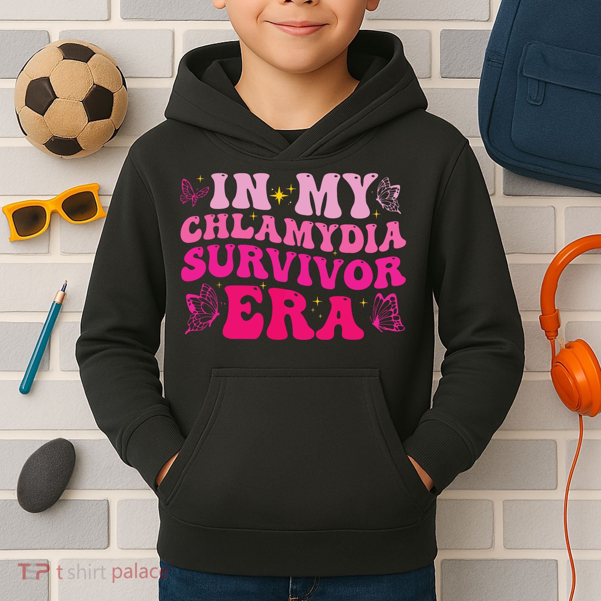 In My Chlamydia Survivor Era Kids Hoodie