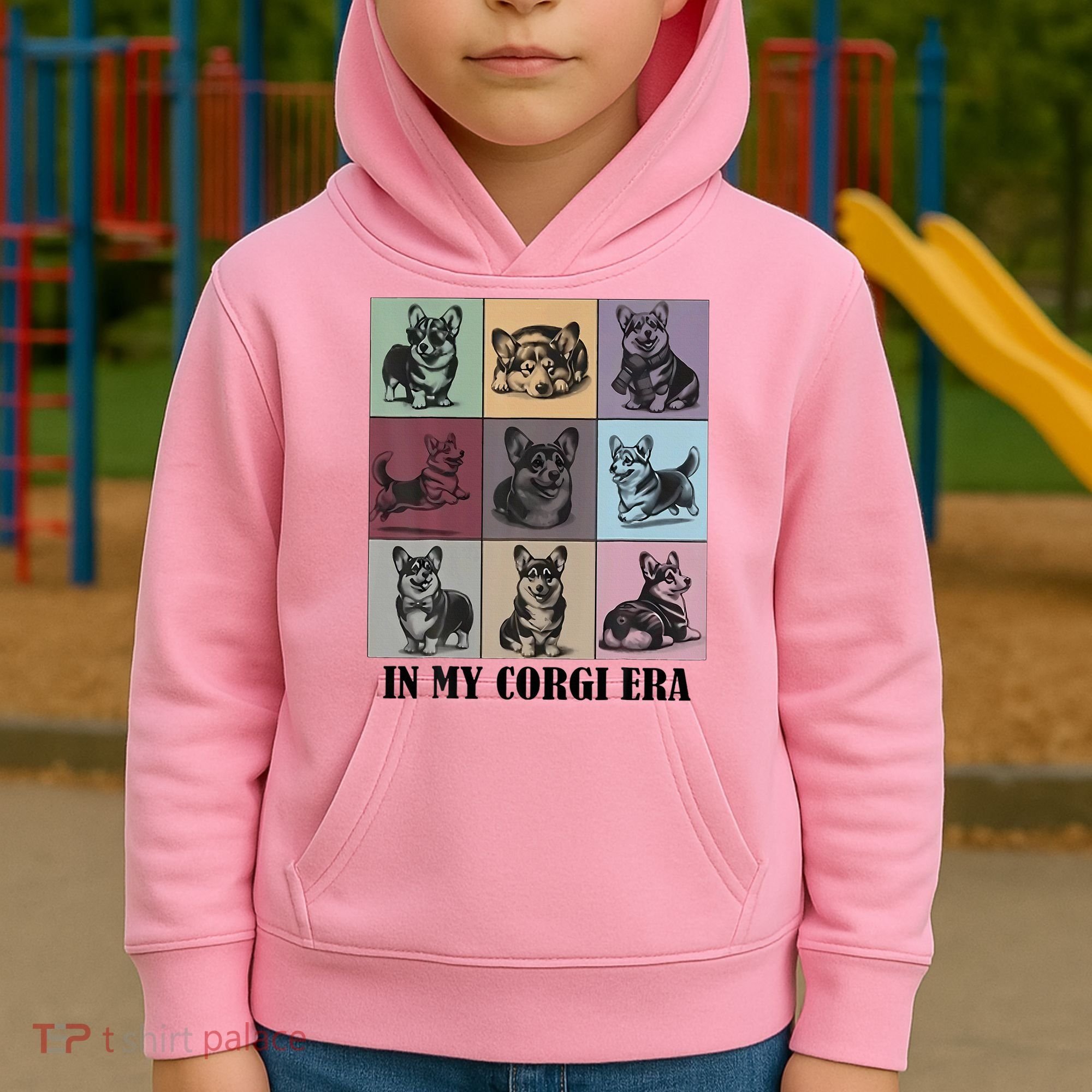In My Corgi Era Funny Corgi Mom Dog Lover Kids Hoodie
