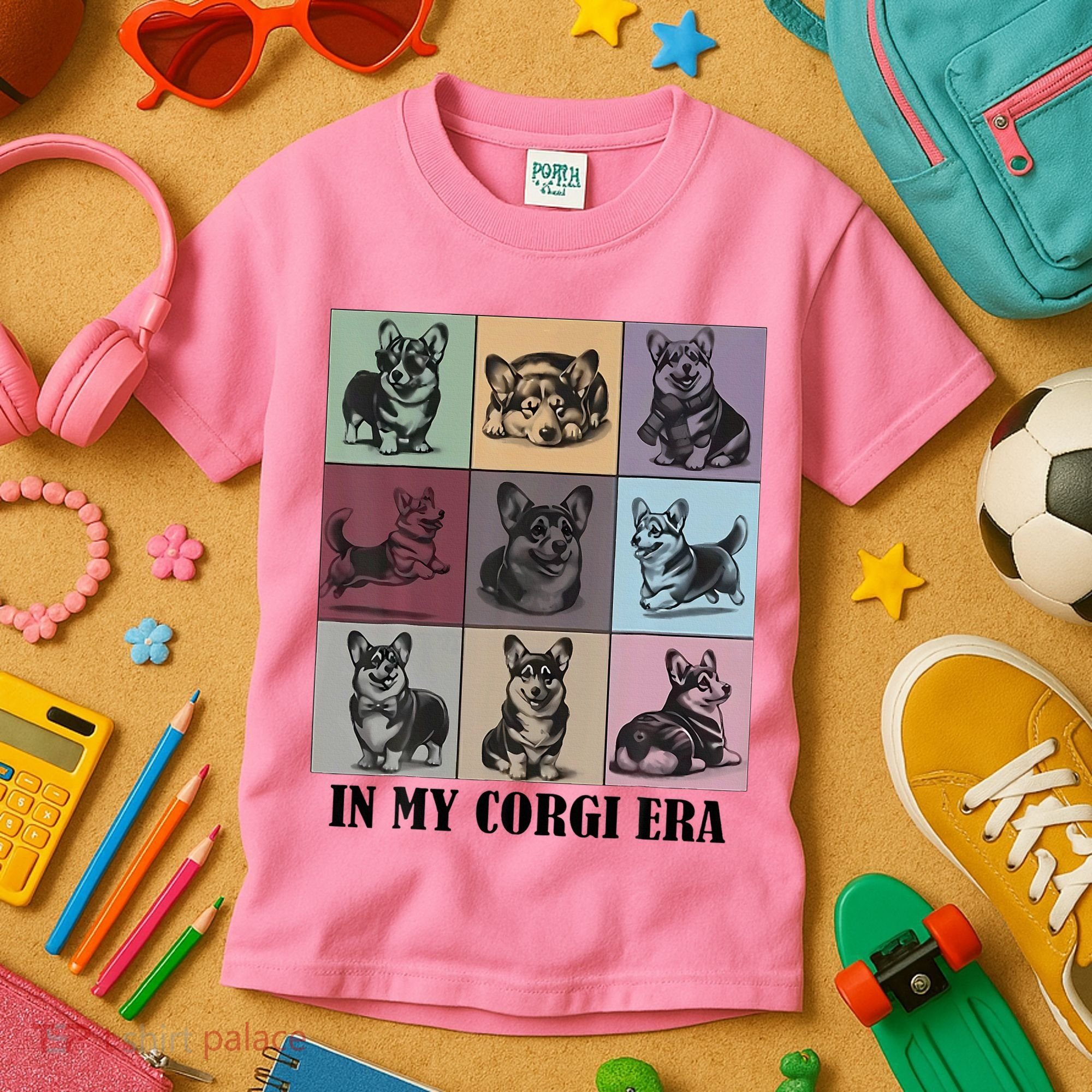 In My Corgi Era Funny Corgi Mom Dog Lover Kids T-Shirt