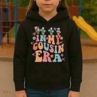 In My Cousin Era Floral Family Matching Kids Hoodie thumb 3