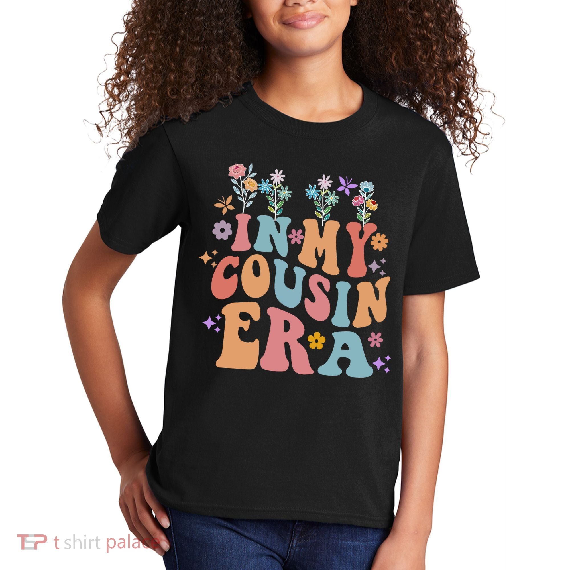 In My Cousin Era Floral Family Matching Kids T-Shirt
