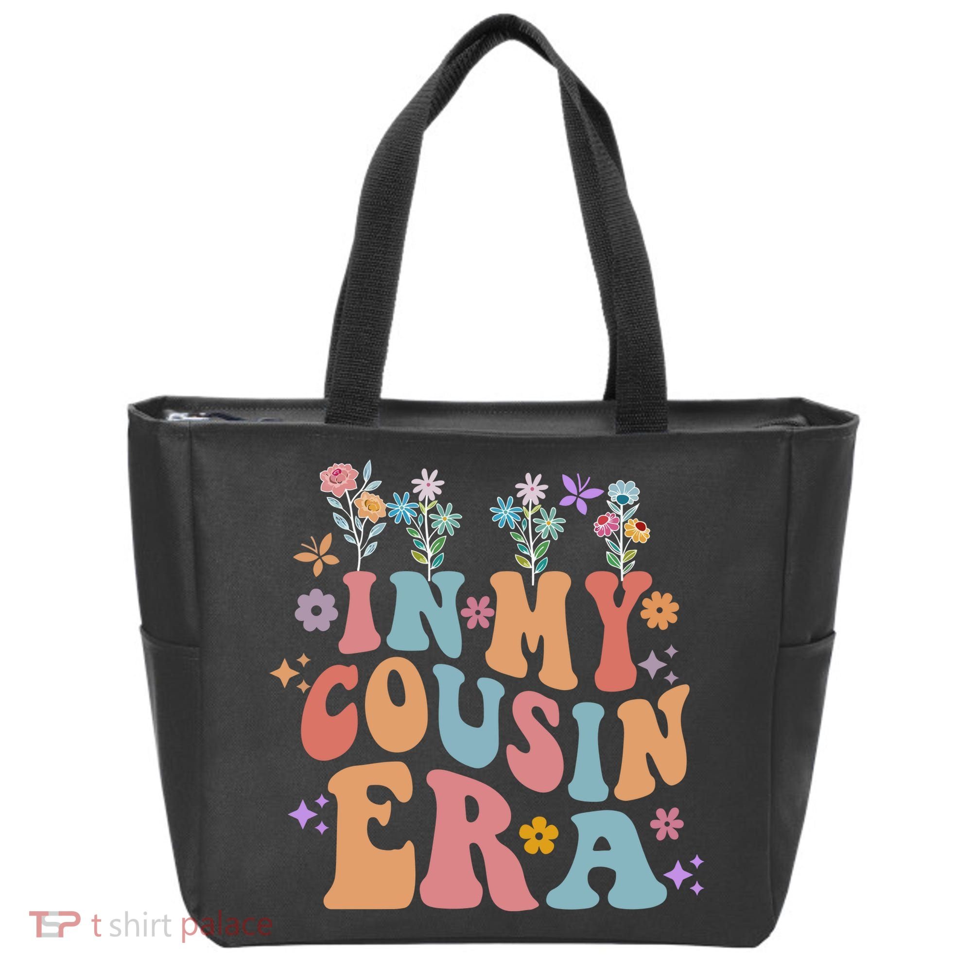 In My Cousin Era Floral Family Matching Tote Bag