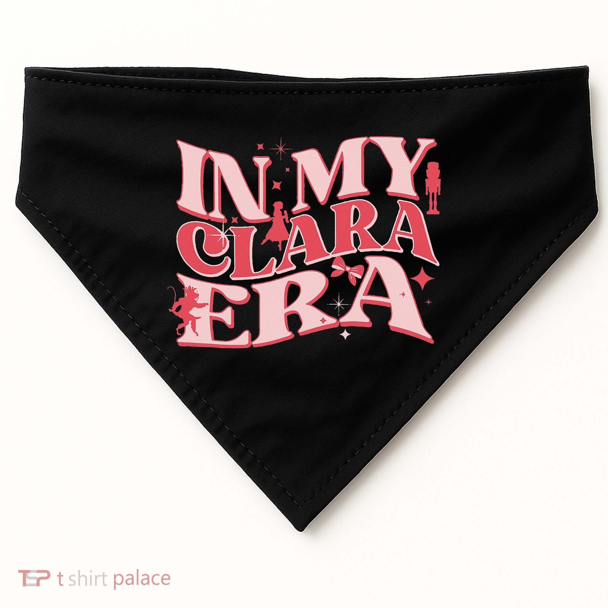 In My Clara Era Nutcracker Ballet Sugar Plum Fairy Groovy USA-Made Doggie Bandana