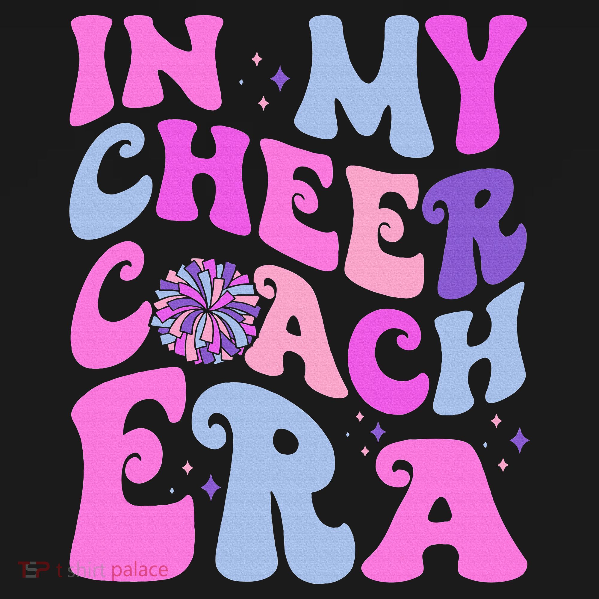 In My Cheer Coach Era Funny Groovy Cheerleading Football Women's Hoodie