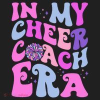 In My Cheer Coach Era Funny Groovy Cheerleading Football Hat thumb 2