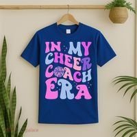 In My Cheer Coach Era Funny Groovy Cheerleading Football T-Shirt thumb 2