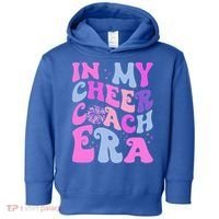 In My Cheer Coach Era Funny Groovy Cheerleading Football Toddler Hoodie thumb 0