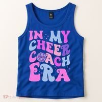 In My Cheer Coach Era Funny Groovy Cheerleading Football Tank Top thumb 2