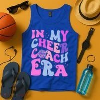 In My Cheer Coach Era Funny Groovy Cheerleading Football Tank Top thumb 4