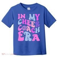 In My Cheer Coach Era Funny Groovy Cheerleading Football Toddler T-Shirt thumb 0