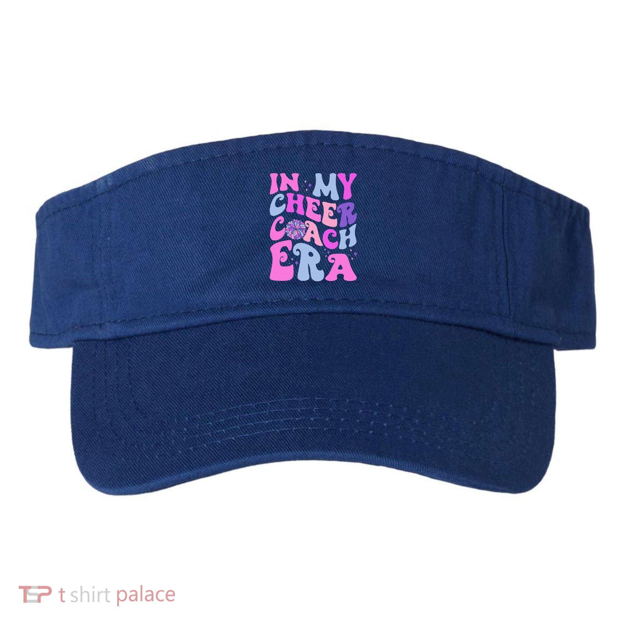 In My Cheer Coach Era Funny Groovy Cheerleading Football Visor