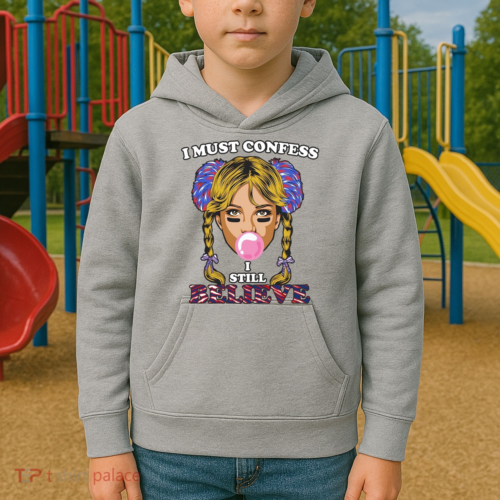 I Must Confess I Still Believe Buffalo Kids Hoodie