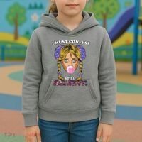 I Must Confess I Still Believe Buffalo Kids Hoodie thumb 3