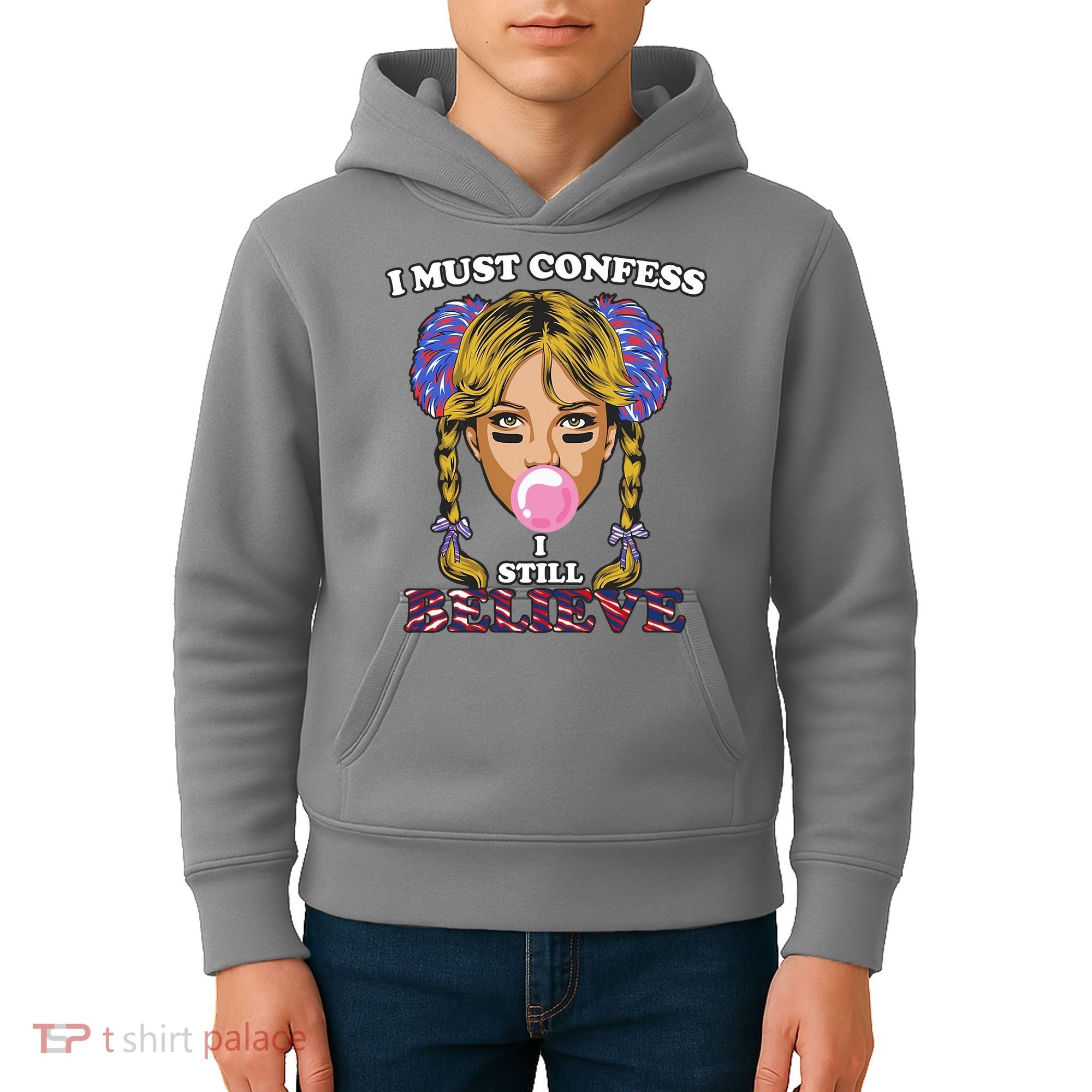 I Must Confess I Still Believe Buffalo Kids Hoodie