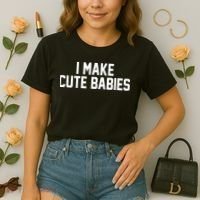 I Make Cute Babies Funny New Dad Mom Gift Comfort Colors Boxy T-Shirt thumb 2