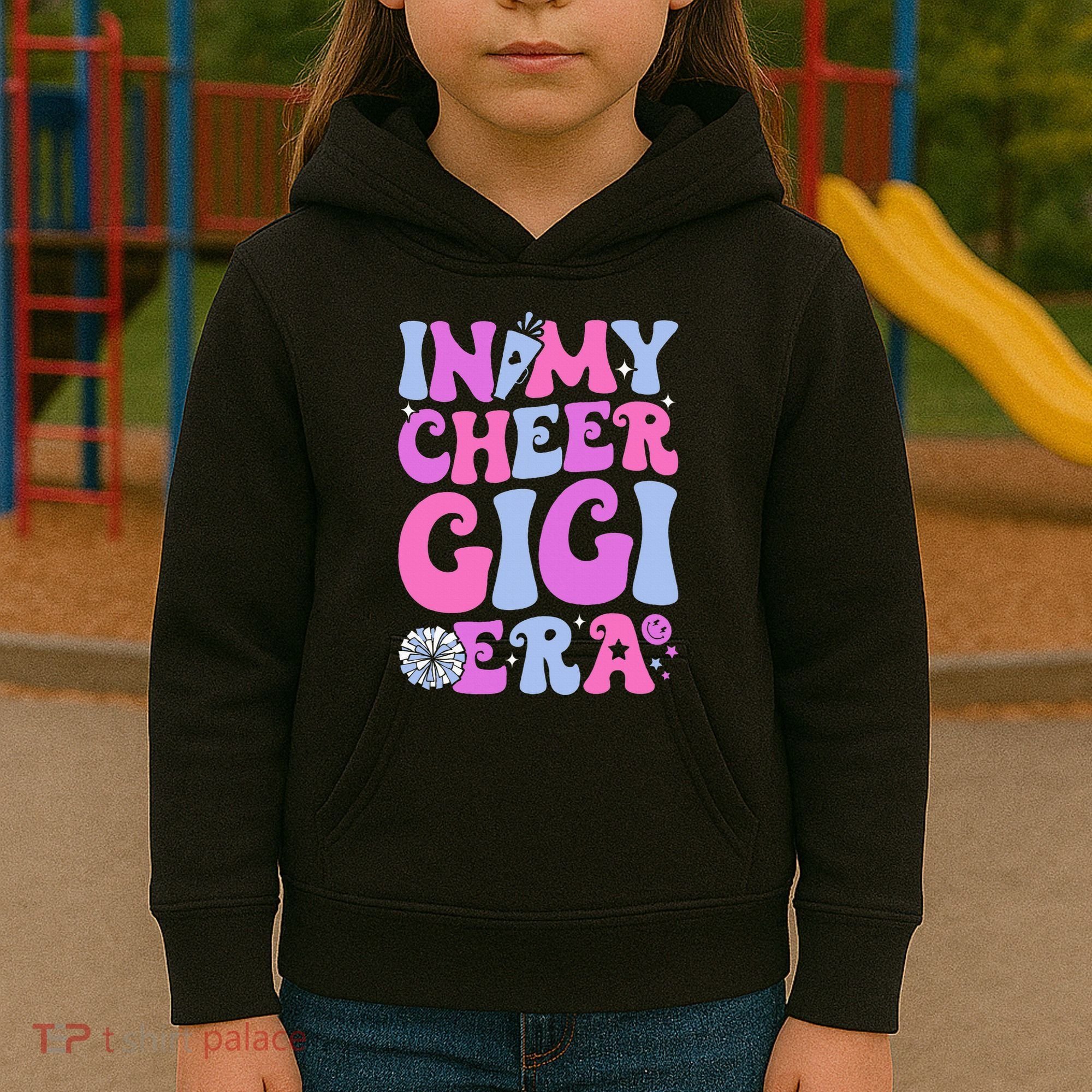In My Cheer Gigi Era Cheerleading Kids Hoodie